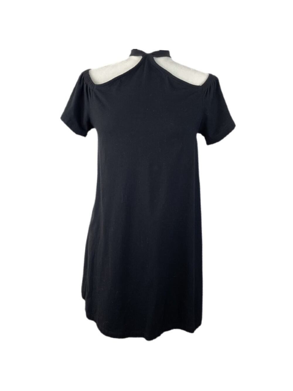 ASOS Basic Off Shoulder Little Black Halter Dress Sz 4